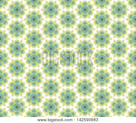 retro background or Medieval floral textile pattern