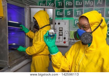 Man and woman cooking meth