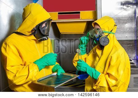 Man and woman cooking meth