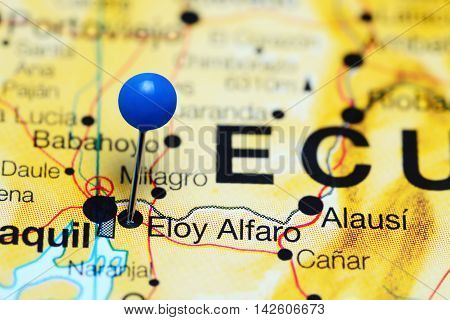 Eloy Alfaro pinned on a map of Ecuador