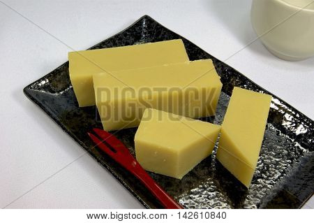 This is the famous potato jelly in Tokyo souvenir.