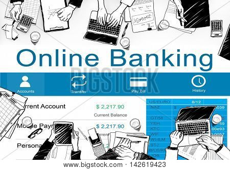 Online Banking Finance Banking E-banking Concept