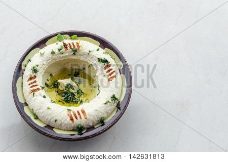 middle eastern hummus houmous chickpea dip meze mezze starter snack food set