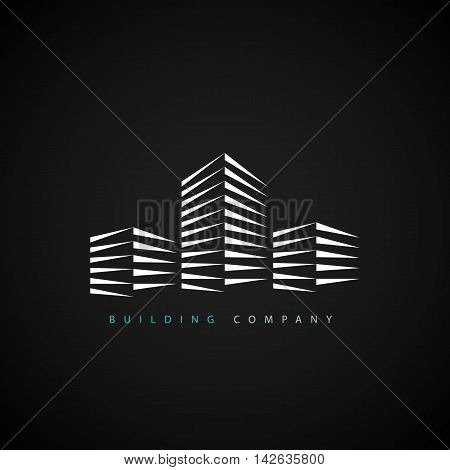 Stylish logotype for building company vector work