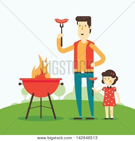 Father And Daughter Spending Time Together