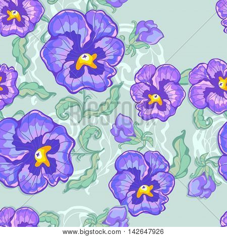 Floral seamless pattern. Seamless pattern can be used for wallpaper pattern fills web page backgroundsurface textures.