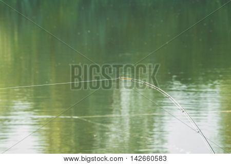 Fishing on the river, summer, august 2016