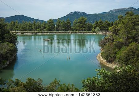 Beautiful Beletsi Lake In Attika, Greece