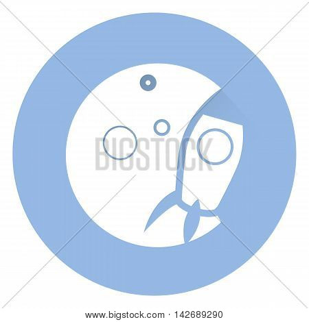 Stylish rocket icon . EPS 10 Vector icon