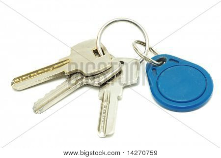  sleutels geïsoleerd op witte achtergrond
