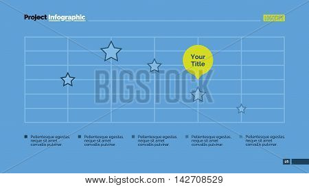 Scatter chart with stars. Element of graph, presentation, chart, diagram. Concept for business template, infographics, presentation, report. Can be used for topics like management, analysis, marketing