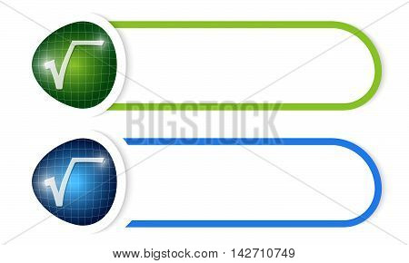Vector button for your text and radix symbol