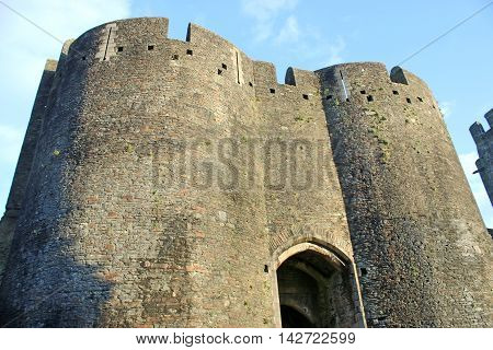 Gatehouse to the ruins of Caerphilly Castle, Wales