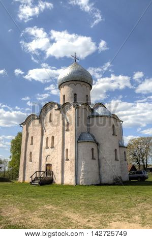 Church of Transfiguration Our Saviour on Nereditsa Hill. Veliky Novgorod, Russia