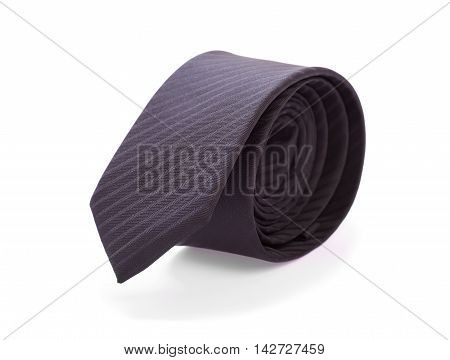 Black male tie isolated on white background