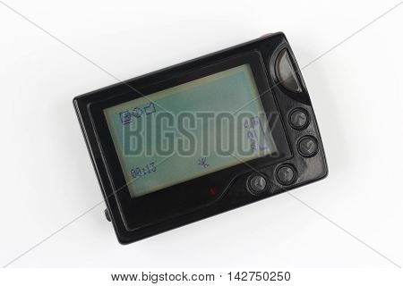 electronic text pager with a large screen