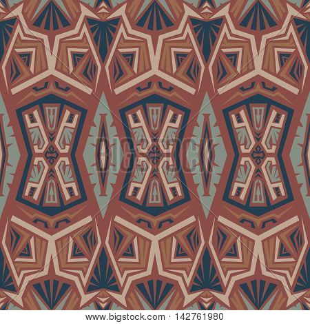 Seamless abstract vector texture ethnic tribal pattern background.Boho chic style pattern.