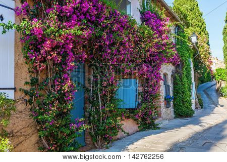 Alley In The Provencal Village Grimaud, France