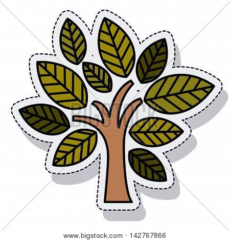 tree plant ecology isolated cion vector illustration design
