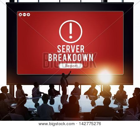 Server Breakdown Network Problem Technology Software Concept