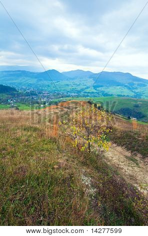Autumn Mountain Country Landscape (carpathian, Ukraine).