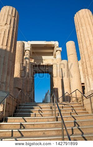 The Propylaea. Athens Greece.I n the citi centr.