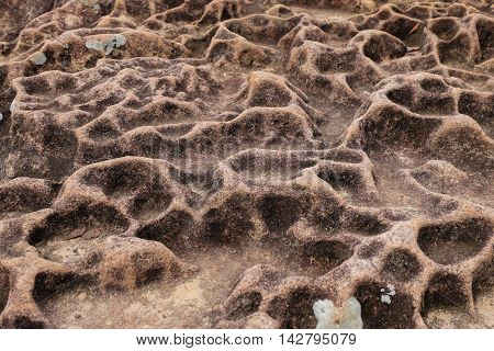 Lava stone at Pha Mor E Daeng Sisaket Thailand