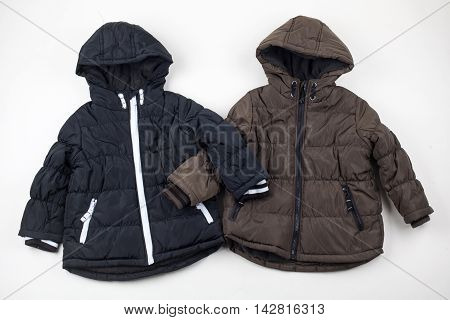 Two child warm jackets. Winter sesone clothes