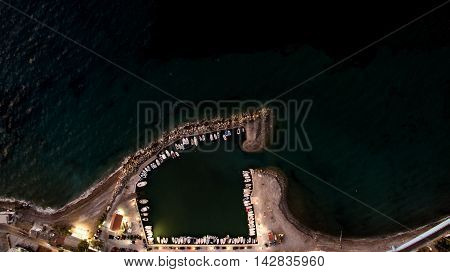 port of alepochori greece aerial from above