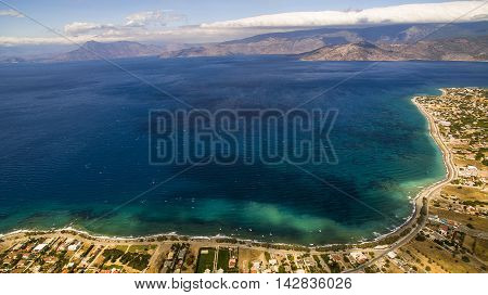 foxvillage beach from above greece aleochori aerial