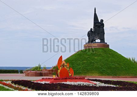 Victory Park, the city of Cheboksary, landscape, nature, view, monument, an eternal flame, decoration, horizon