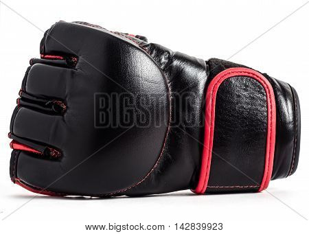 Gloves for MMA leather on white background