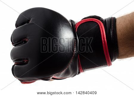 Gloves for MMA leather on white background