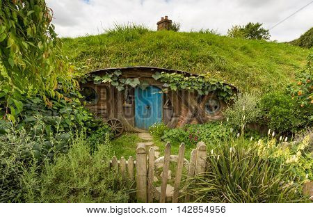 HOBBITON home of the HOBBIT movie and LORD OF THE RINGS 2016 on FEBRUARY 04 2016 in Matamata New Zealand 2016