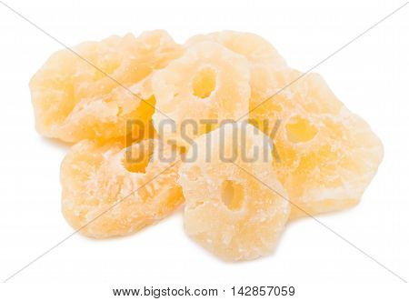 Pineapple rings the dried-up isolated d d
