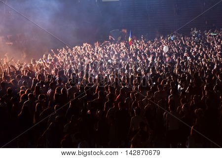 Crowd In A Stadium At A Concert