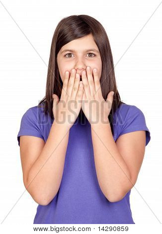 Překvapený nedospělý Girl