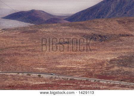 Vue aérienne de chaussée à Death Valley, en Californie.