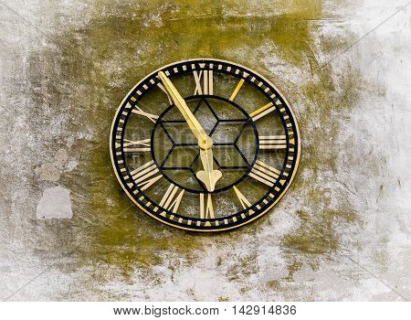 The Clock. St James Church, manorbier, Pembrokeshire, Wales.