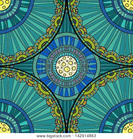 Doodleart Mandala Design. Hand Drawn Forest Background.