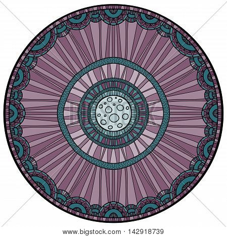 Doodleart Mandala Design. Hand Drawn Forest Background.