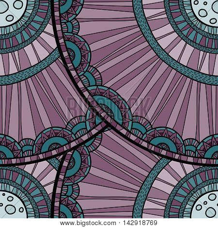 Doodleart Mandala Design. Hand Drawn Forest Background.
