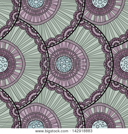 Doodleart Mandala Design. Hand Drawn Forest Background.