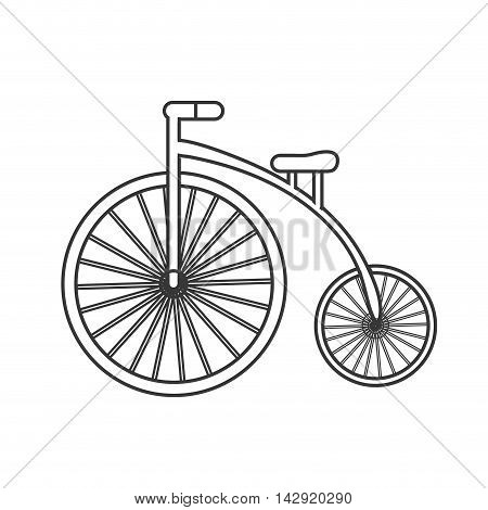 flat design retro bicycle icon vector illustration