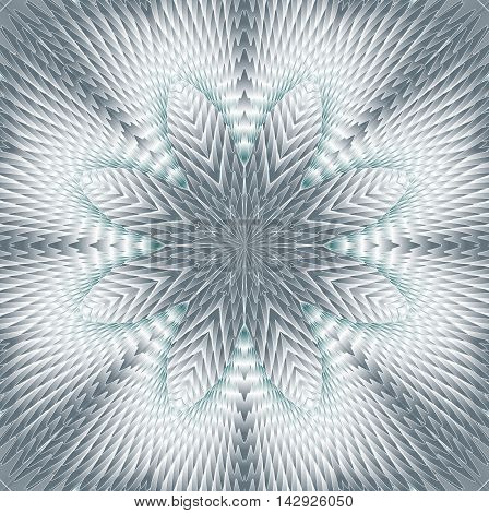 Kaleidoscopic gray pattern. The image is computer graphics created using various programs. It can be used in the design of your site design textile printing industry in a variety of design projects.