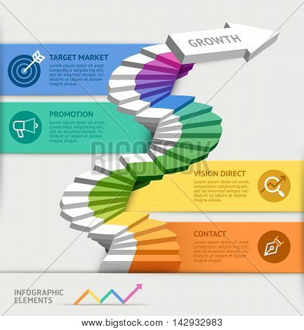 Steps to starting a business template. Vector illustration. Can be used for workflow layout diagram number options web design infographics and timeline.