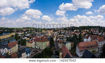 aerial view town schmoelln thuringia germany architecture