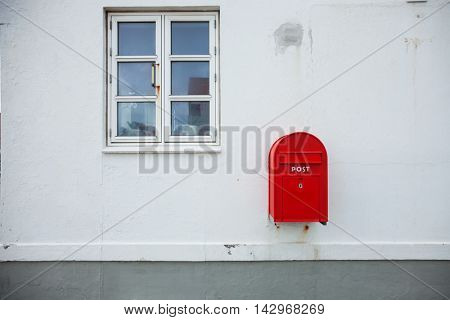 Danish red mailbox