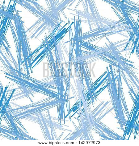 Bluel seamless grunge background of colorful brushes. Vector illustration