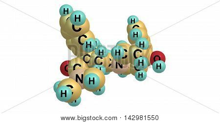 Loperamide is a medication used to decrease the frequency of diarrhea. It is often used for this purpose in gastroenteritis. 3d illustration